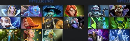 Dota 2 - obrazovka výběru hrdinů a nastavení