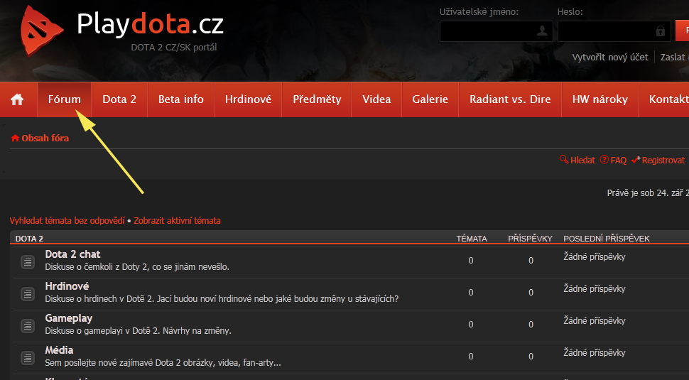 Playdota.cz má nové fórum
